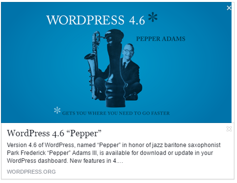 WordPress.ORG 4.6 Pepper