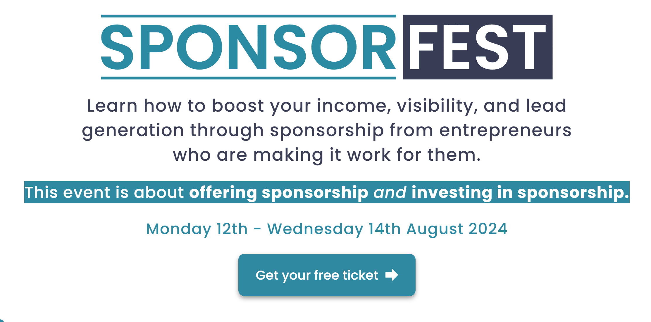 Sponsor Fest Virtual Summit